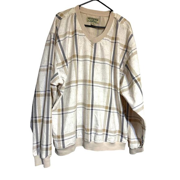 Boca Classic Original Golf Classic Club White/Tan Plaid Windbreaker XL - Picture 6 of 7